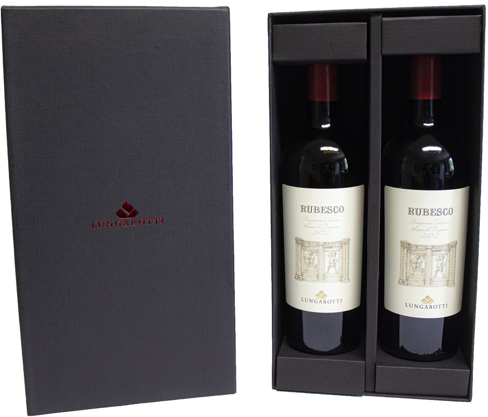 Rosso di Torgiano 2 x 75cl Geschenkkarton DOC Rubesco Lungarotti