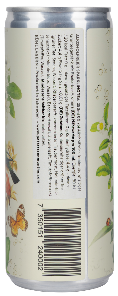 Green Tea Rhubarb Sparkling Tea Alkoholfrei