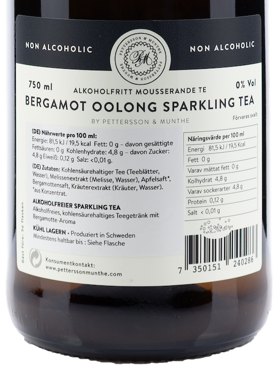Oolong Bergamot Sparkling Tea Alkoholfrei